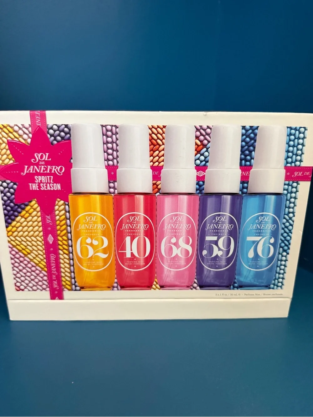Sol de Janeiro Mini Body Mist Set - Yellow, Red, Pink, Purple, Blue